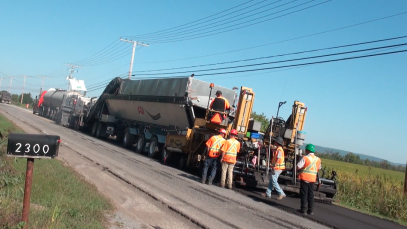 Travaux de réfection sur la route Harwood
